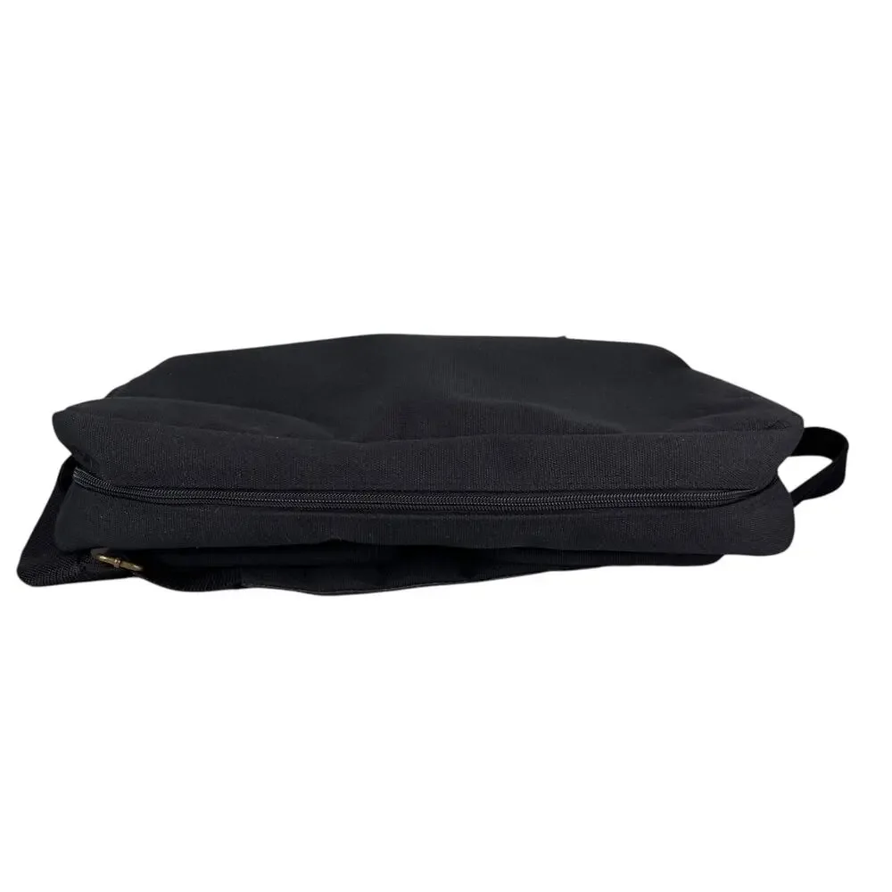Totes Twin Pocket Briefcase Black Canvas Laptop Expandable New